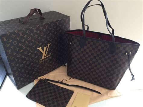 lv tote bag neverfull black|pre owned lv neverfull.